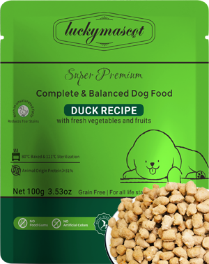 DUCK Recipe DOG Food With Fresh Vegetables & Fruits