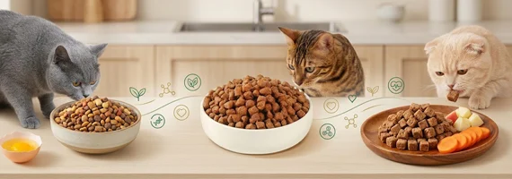 Soft baked cat food vs wet vs dry